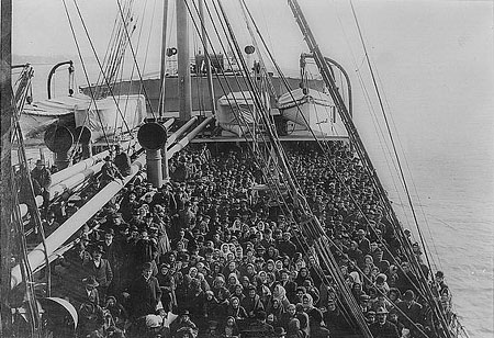 Immigrants on Atlantic Liner